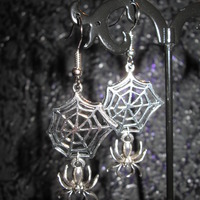 Spider Web and Spider Earrings  - Thumbnail 1