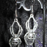 Skull Spider Earrings  - Thumbnail 1