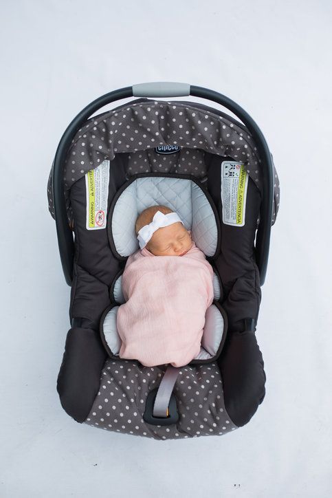 Car Seat Swaddle - Peachy Pink