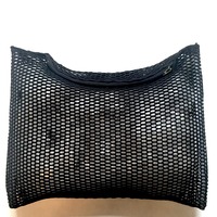 No secrets black mesh zip top clutch - Thumbnail 1