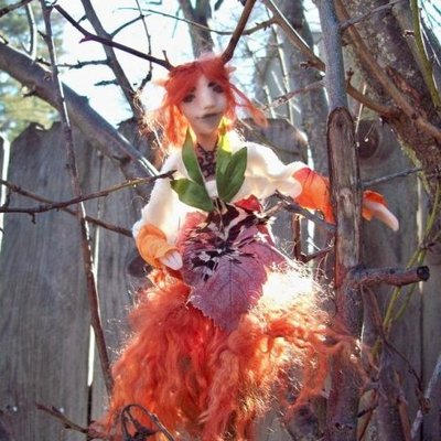 Faun fairy doll--one of a kind--faeryspell creations