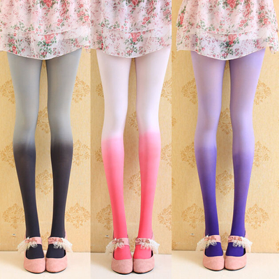 Japanese sweet gradient color pantyhose