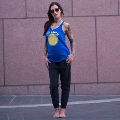 World champs ladies flowy racerback tank - the dubs edition