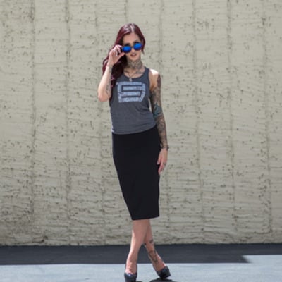 Sfog hoods ladies flowy racerback tank