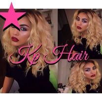 Peruvian Ombré Blonde Short Wavy Lace Front Wig
