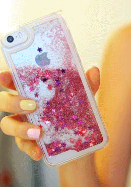 Bling Sparkle Glitter Stars Liquid Quicksand Clear Case for iPhone Case