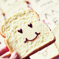 JUMBO Emoticon Toast Squishies (scented) - Thumbnail 1