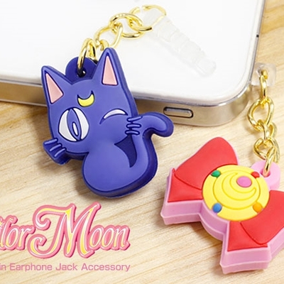 Sailor moon 3.5 mm dust anti earphone plug for iphone galaxy