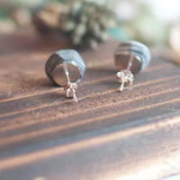 Polymer Clay 925 Sterling Silver Earrings ER0929 - Thumbnail 1