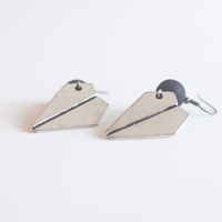 Plane Shaped Earrings ER0932 - Thumbnail 1