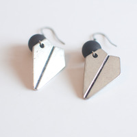 Plane Shaped Earrings ER0932 - Thumbnail 3
