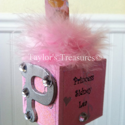 Taylors treasures - nursery message blocks - wood blocks - personalized monogrammed - princess - ornaments