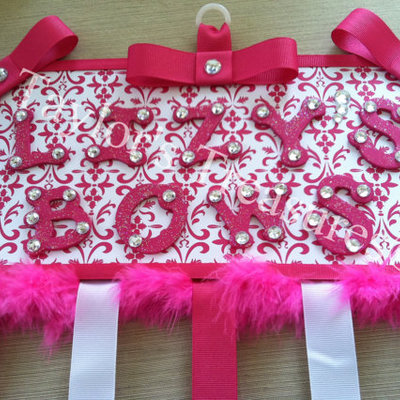 Taylor's treasures - xl personalized hair bow holder - any color/any pattern