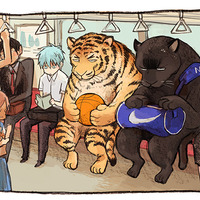 Tiger and Black Panther Illustration Book - Thumbnail 1