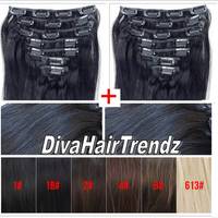 20" Indian Remy Black Clip In [14 Pieces] 2 for 1 SALE! - Thumbnail 4