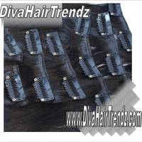 20" Indian Remy Black Clip In [14 Pieces] 2 for 1 SALE! - Thumbnail 2