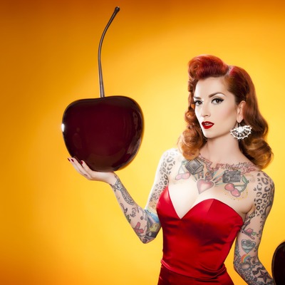 Cherry dollface giant cherries print 8x10 - Thumbnail 1