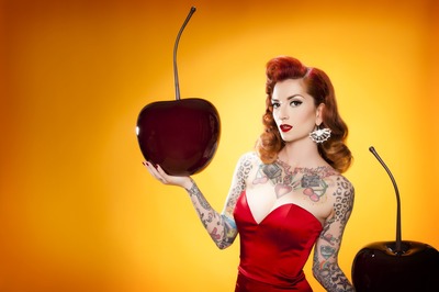 Cherry Dollface Giant Cherries Print 8x10