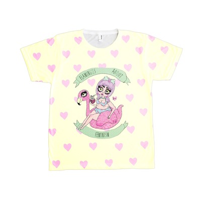 Flamingos about feminism t-shirt - Thumbnail 1