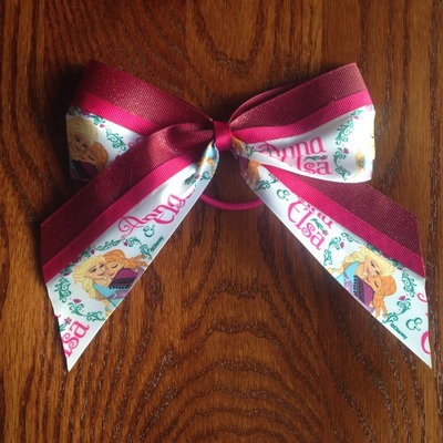 Anna and elsa with glitter pink