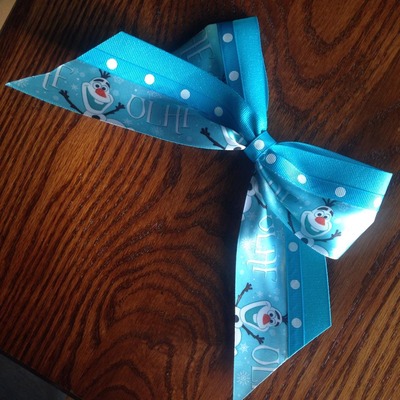 Olaf with blue glitter and dots