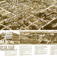 Birmingham, Alabama in 1885 - Bird's Eye View Map, Aerial, Panorama, Vintage, Antique, Reproduction, Giclée, Fine Art, Wall Map, History - Thumbnail 2