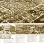 Birmingham, Alabama in 1885 - Bird's Eye View Map, Aerial, Panorama, Vintage, Antique, Reproduction, Giclée, Fine Art, Wall Map, History-2