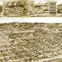 Birmingham, Alabama in 1885 - Bird's Eye View Map, Aerial, Panorama, Vintage, Antique, Reproduction, Giclée, Fine Art, Wall Map, History-3