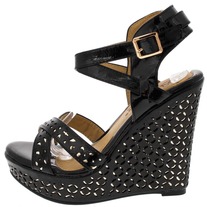 Black Cutout Wedges