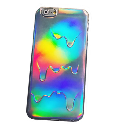 Iridescent dripping ice-cream iphone case