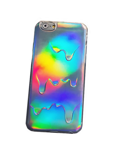 IRIDESCENT DRIPPING ICE-CREAM IPHONE CASE