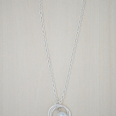 Birds nest glass pearl necklace - Thumbnail 2