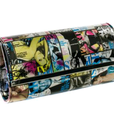 "paris" rolled clutch in color