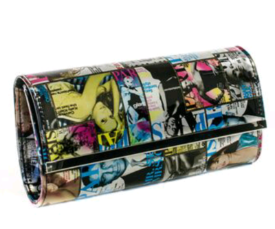 "Paris" rolled clutch in color