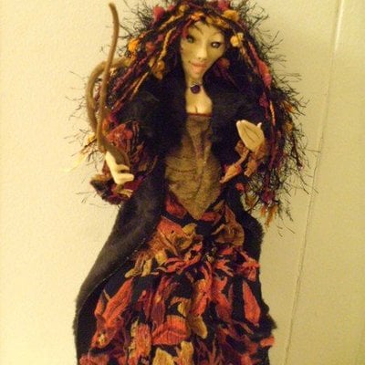 Forest fairy--ooak fairy doll--faeryspell creations