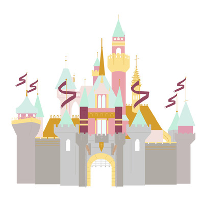 Sleeping beauty castle print
