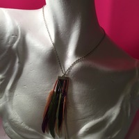 Chain Necklace with Feathers - Thumbnail 2