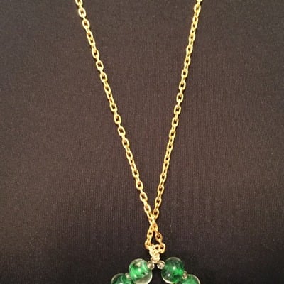 Chain necklace with center circel  - Thumbnail 3