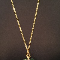 Chain Necklace with Center Circel  - Thumbnail 1