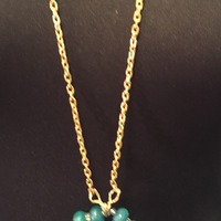 Chain Necklace with Center Circel  - Thumbnail 1