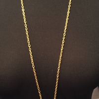 Chain Necklace with Center Circel  - Thumbnail 2