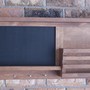 Rustic Chalkboard.  Magnetic Chalkboard in Rustic Reclaimed Frame.  Brass Key Holders and Shelf.-2