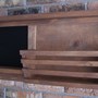 Rustic Chalkboard.  Magnetic Chalkboard in Rustic Reclaimed Frame.  Brass Key Holders and Shelf.-4