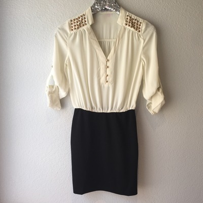 Studded Blouse Dress