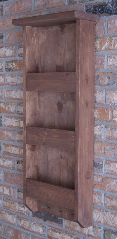 Letter holder, key ring, rustic letter holder, rustic key holder, organizer