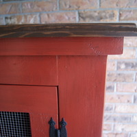 Rustic Pie Safe.  Jelly Cupboard.  Shabby Chic Finish.  Primitive Style - Thumbnail 2