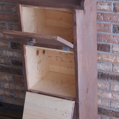 Rustic harvest bin, fruit cupboard, bread box, jelly cupboard.  kitchen cupboard