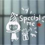 Cute Little Girl SPECIAL ME Free Style DIY Home Decoration Decal Wall Sticker - Thumbnail 2