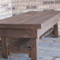 Reclaimed Coffee Table, Rustic Coffee Table, A little shabby made from solid oak - Thumbnail 1
