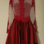 red homecoming dress, short homecoming dress, sexy homecoming dress, lace sleeves dress, party prom dress, charming prom dress, E194-2